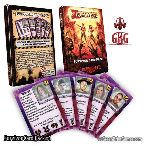 Zpocalypse Board Game: Survivor Pack 1