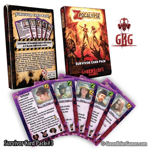 Zpocalypse Board Game: Survivor Pack 3