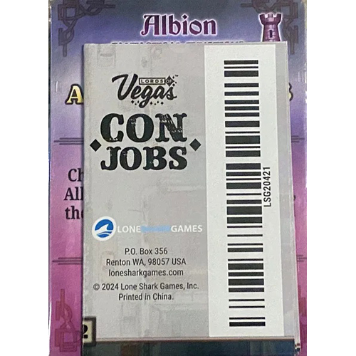 LSG20421 Lords Of Vegas Board Game: Con Jobs Expansion published by Lone Shark Games